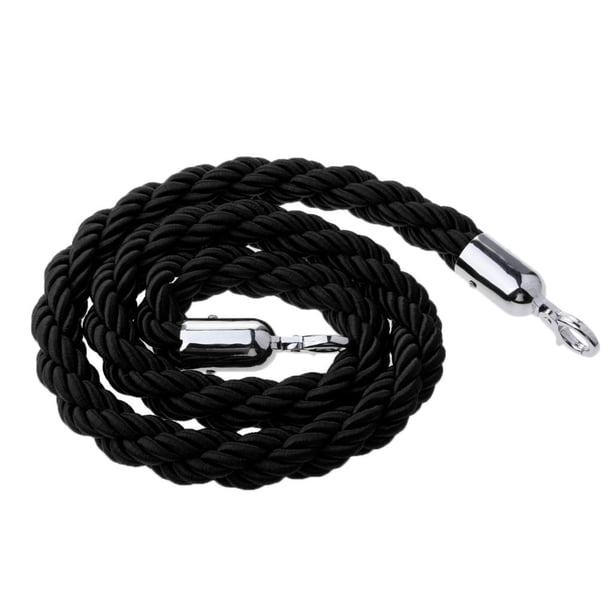 Divisor de cuerdas Cola para patio de juegos de hotel interior y exterior Negro Queue Rope