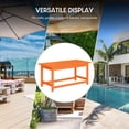 thumbnail image 5 of WestinTrends Malibu Patio Outdoor Coffee Table – 35" All-Weather Poly Lumber Adirondack Porch Table, Orange, 5 of 14