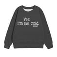 thumbnail image 7 of Elainilye Fashion Girls Crewneck Oversized Sweatshirt Kids Long Sleeve Pullover Tops Baby Sweatshirt Sizes 1-12Y,Gray, 7 of 7
