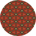 thumbnail image 1 of Ahgly Company Machine Washable Indoor Round Transitional Cranberry Red Area Rugs, 3' Round, 1 of 7
