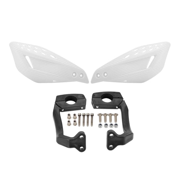 1 par de protectores de manos para motocross, protectores de manos universales para motocicleta. blanco