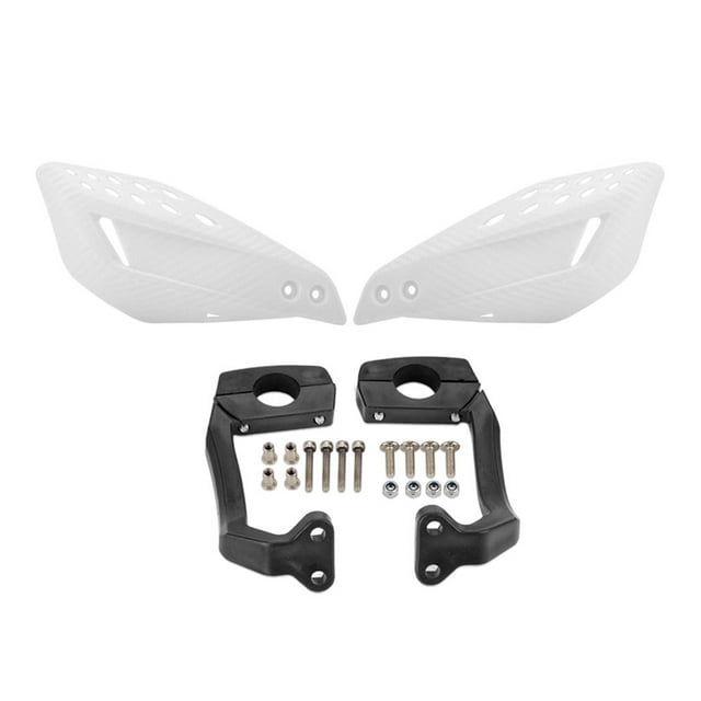 koolsoo 2Pcs 7/8" Motorcycle Handguards Handlebar Hand Guards Brush Bar Protector for White
