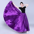 thumbnail image 4 of Long Full Circle Satin Maxi Flowy Swing Dance Cosplay Skirt Ladies Adult, 4 of 5