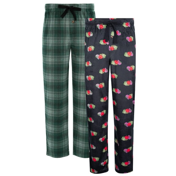 Fruit of The Loom Men's and Big Men's Fleece Pajama Sleep Pant 2-Pack, Sizes S-6XL