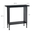 thumbnail image 6 of Leick Home Ironcraft Rustic Console Table with Shelf, Black Wash, 6 of 14