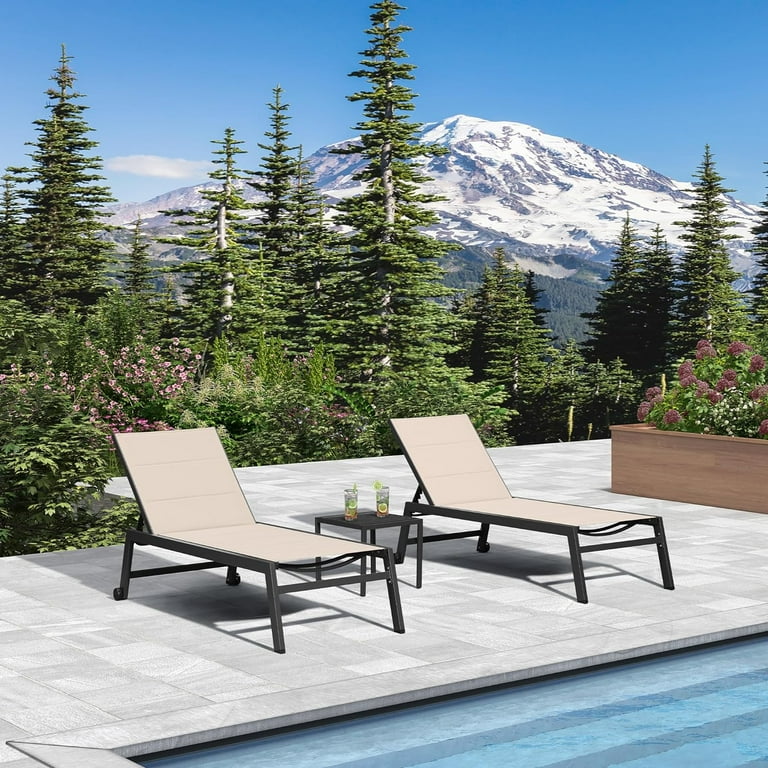 Outdoor Daybed PURPLE LEAF Patio Chaise Lounge Set Pieces