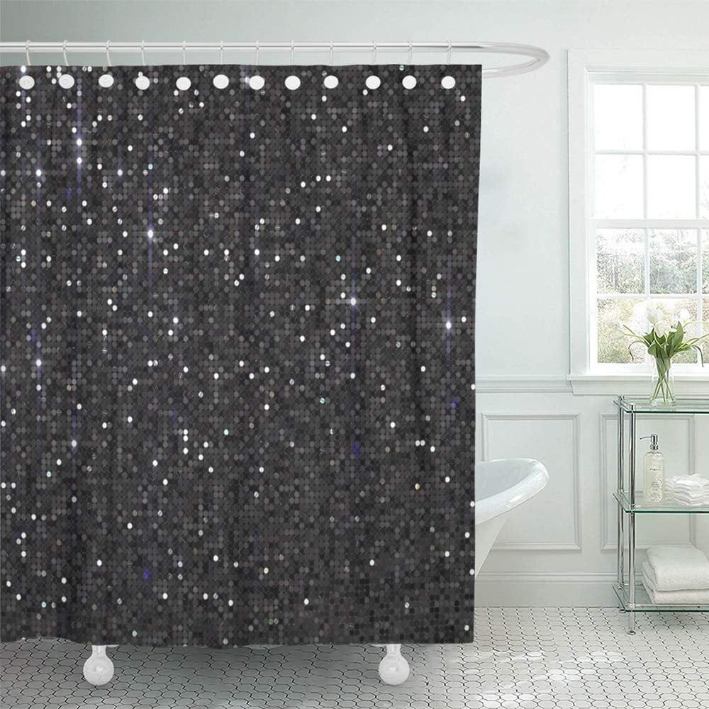 blue sequin shower curtain