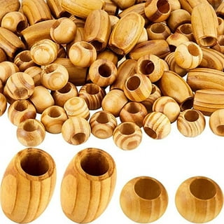 100pcs Mixed Large Hole Wooden Beads For Macrame Jewelry DIY