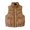 Coffee, variant on IMENGL Casual solid zipper pocket loose sleeveless vest coat jacket, Black M, Size M-2XL
