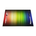 thumbnail image 1 of XMXY Woven Placemats Set of 6 PCS, Lines Rainbow Colors Table Mats Washable Heat Resistant Placemats, 1 of 6