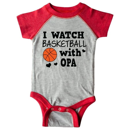 

Inktastic I Watch Basketball with Opa Gift Baby Boy Bodysuit