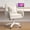 White, variant on BTFYOU Height Adjustable Wheeled Computer Chair, Cute Mid Back Velvet Swivel Desk Chair, Multi-use Stylish Seating for Makeup Room and Home Office, White