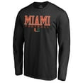 thumbnail image 2 of Men's Black Miami Hurricanes Team Unity Football Long Sleeve T-Shirt, 2 of 3