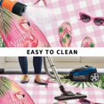 thumbnail image 5 of Summer Flamingo Outdoor Rug for Patio/Deck/Porch, Non-Slip Large Area Rug 4 x 6 Ft, Tropical Plants Botanical Floral Pink Plaid Indoor Outdoor Rugs Washable Area Rugs, Camping Rug Carpet Runner, 5 of 8