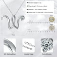 thumbnail image 5 of Eusense Initial Necklace Letter W Pendant for Women, 925 Sterling Silver Alphabet Jewelry Gifts, 5 of 6