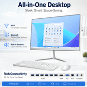 PTZZHEDM 23.8" All-in-One Business Desktop Computer, Intel i5-11400, 16Gb Ram, 1Tb Ssd, Win10 Pro, Mouse, Keyboard, Wi-Fi, Bluetooth