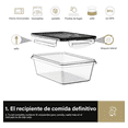 thumbnail image 3 of Contenedores Plásticos Herméticos Para Almacenar 16 Piezas con Tapa, Transparente, 3 of 5