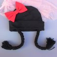 thumbnail image 1 of 1-5 Yrs Girls Hat Kids Bow Cotton Caps With Braids Children Autumn Winter Fashion Wigs Hat Plaits Wig Bonnet Photo Accessories4 He Qiyong unisex, 1 of 1