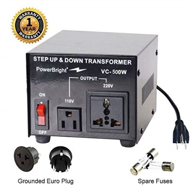 PowerBright Step Up & Down Japan Transformer Power ON/Off Switch 100W VC100J Convert from 120 Volt to 100 Volt and 100 Volt to 120 Volt by P Can be Used in 120 Volt Countries and 100 Volt Countries 