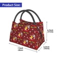 thumbnail image 2 of Yiaed Vintage Santa Skiing Red Plaid Print Lunch box lunch bag Portable Insulated Lunch Box for Women Men Cooler Tote Bag with Front Pocket for Work Picnic Travel, 2 of 6