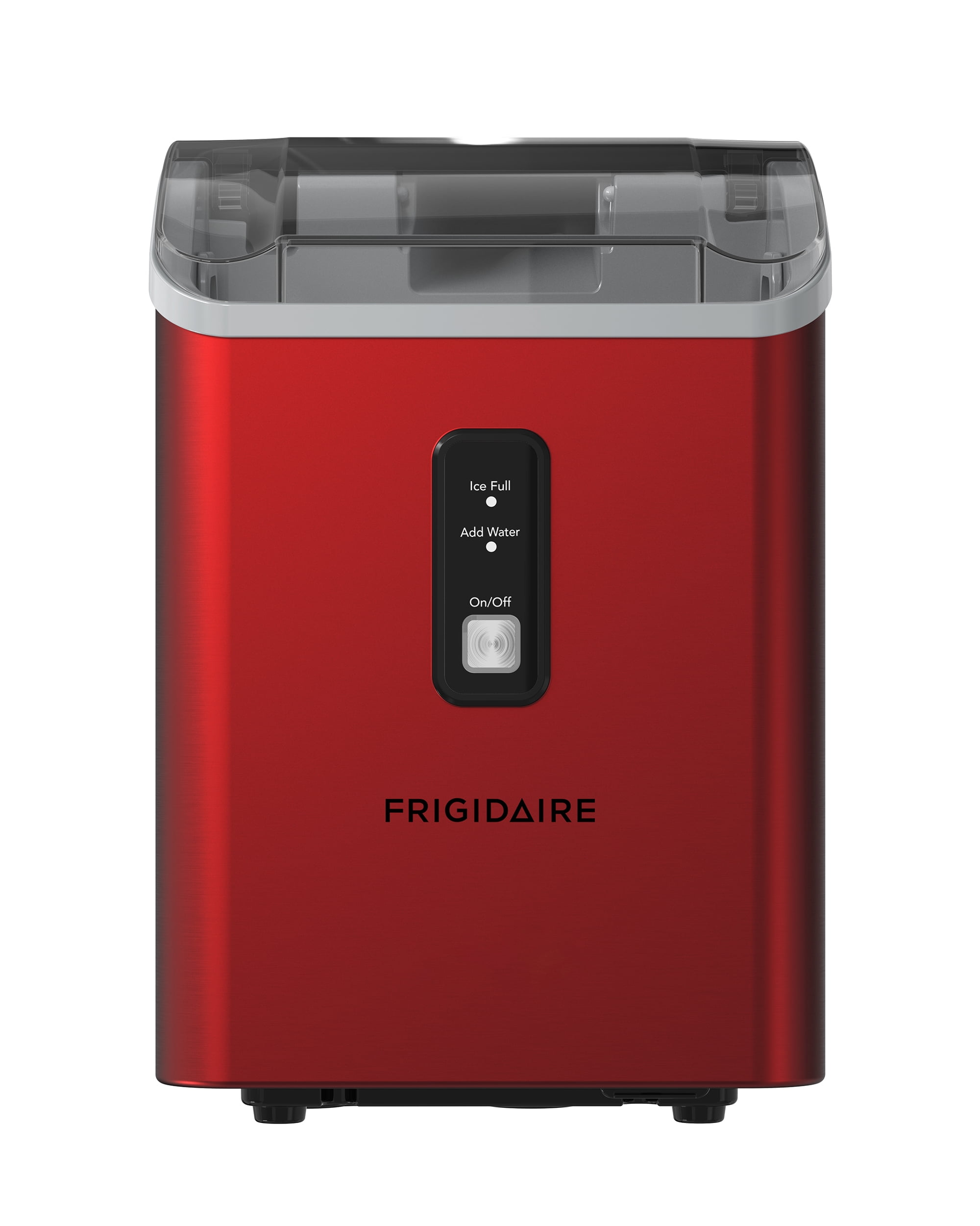 Frigidaire Nugget Ice Maker 33 Lbs, Red – Countertop Soft Pellet Ice Maker, Stainless Steel Ice Machine for Home, Kitchen, Bar