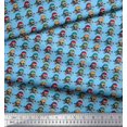 thumbnail image 2 of Soimoi Poly Georgette Fabric Crossbone & Skull Halloween Printed Craft Fabric by The Yard 52 Inch Wide, 2 of 3