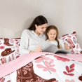 thumbnail image 4 of Homewish Western Cowgirl Hat Boots Queen Comforter Set,Pink Flowers Comforter Sets Queen,Pink Reversible,3-Piece,1 Comforter and 2 Pillowcases, 4 of 7