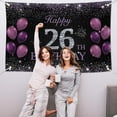 thumbnail image 3 of Happy 26th Birthday Banner,  Happy Birthday Party Decorations, Birthday Supplies Backdrop Décor, 5.9 X 3.6 Ft, 3 of 6