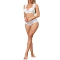 thumbnail image 2 of INSPIRE CHIC Women's Lace Front Closure Push Up Wirefree Bras with Nonadjustable Straps Small White, 2 of 4