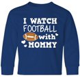 thumbnail image 3 of Inktastic I Watch Football with My Mommy Long Sleeve Youth T-Shirt, 3 of 5