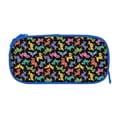 thumbnail image 3 of Vsdgher Colorful Geometric Dog Print Large Capacity Pencil Case Pouch with Zipper, Portable Aesthetic Big Capacity Pencil Cases Pen Office Travel Stationery Bag, 3 of 8