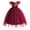 Red, variant on Sngxgn Girls Dresses Solid Color Tie Back Long Sleeve Ruffle Hem Casual Elegant Little Girl Dresses(Red,140)