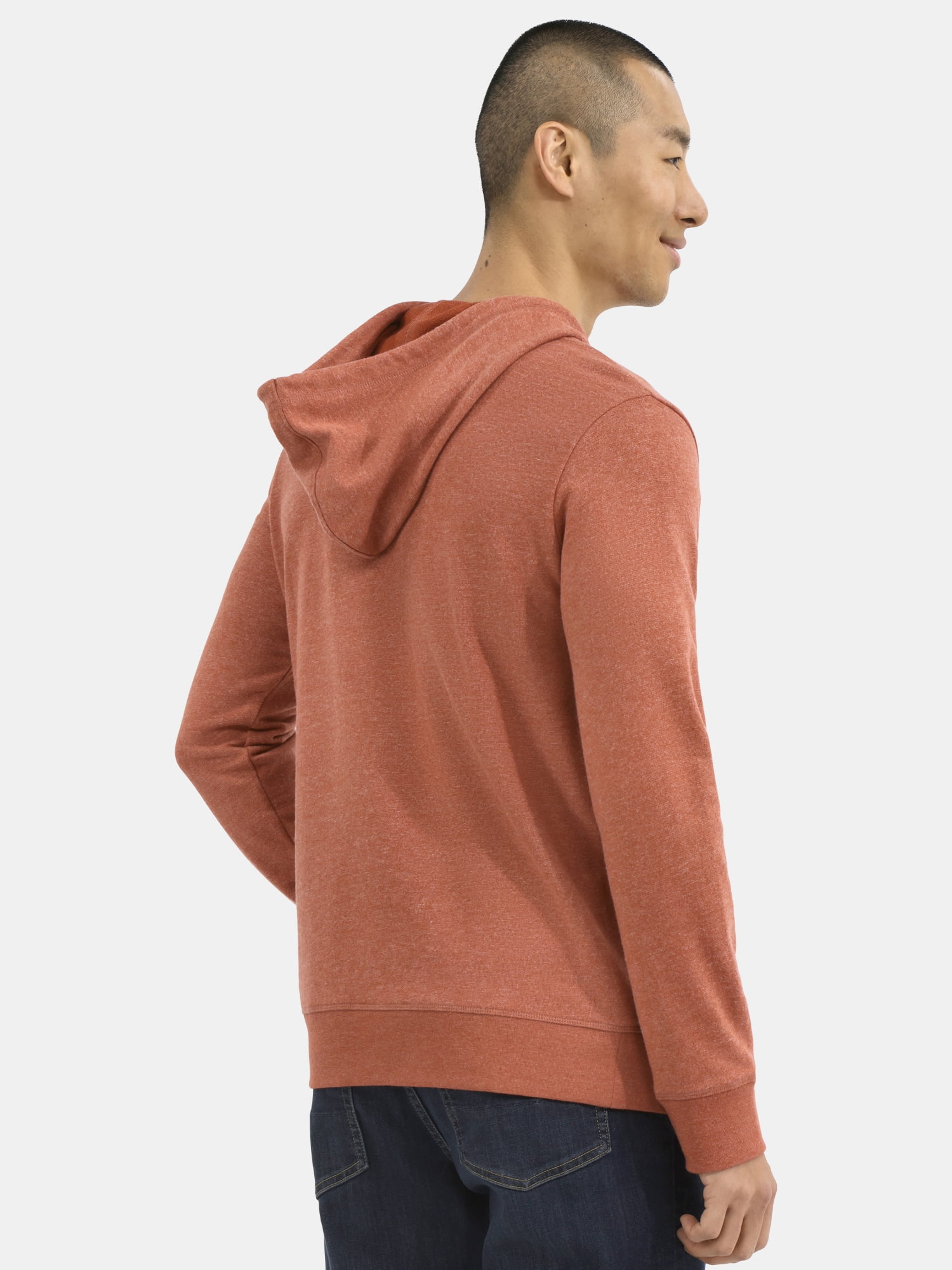 George Men's Button Henley Hoodie with Long Sleeves, Sizes S-3XL