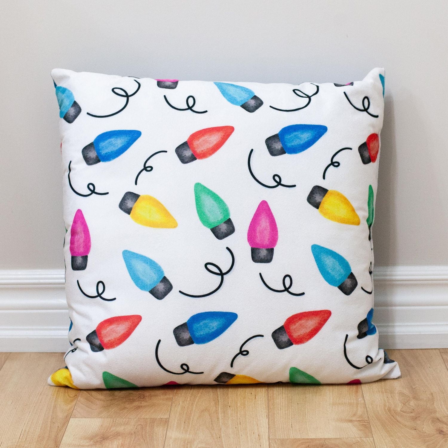 Coussin décoratif Lumieres de Noel À L'Aquarelle