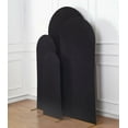 thumbnail image 2 of Efavormart Set Of 4 | Matte Black Spandex Fitted Wedding Arch Covers For Round Top Chiara Backdrop Stands - 4ft,5ft,6ft,7ft, 2 of 11