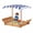 Canopy Sandbox with Seat-Light Brown+3, variant on Natural Cedar Kids Adirondack Chair Indoor Outdoor Patio Lounge Chair