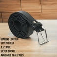 thumbnail image 6 of Leatherboss genuine Leather Jeans Belt for Big and Tall Men, 6 of 7