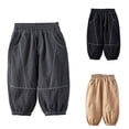 thumbnail image 4 of Godderr Toddler Kids Sweatpants for Girls，1-10Y Baby Elastic Waist Loose Pants Spring Autumn Jogger Pants Fashion Casual Solid Color Trousers, 4 of 7