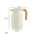 thumbnail image 6 of Double Wall Insulated Thermal Coffee Carafe 1.3L Water Tea Jug Stainless Steel Coffee Pot Milk Kettle for Drom Kitchen Hotel Home Beige, 6 of 8