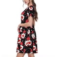 thumbnail image 2 of Lsque gnomes and hearts Print Women's Casual Dress T-Shirt Summer Short Sleeve Scoop Neck Swing Dresses, 2 of 6