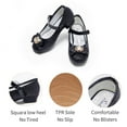 thumbnail image 5 of Stelle Girls Mary Jane Glitter Shoes Low Heel Princess Dress Shoes,Toddler Little Girls Crown Flower Girl Wedding Party Dress Pump Shoes,Black, 5 of 6