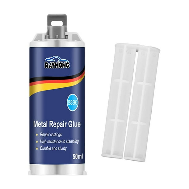 Pegamento para reparación de metales Pegamento para fundición Soldadura, portátil Alta temperatura Fácil de usar, de reparación Pegamento para 50ml
