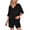 Black, variant on Women's 2 Piece Summer Outfit Set, Casual Oversized V Neck T-Shirt & High Waisted Biker Shorts, Lounge Wear Shorts Set, Workout Yoga Clothes Black L