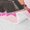 thumbnail image 5 of Erosebridal Black Girls Quilt King,Butterflies Print Pink Stars 3D Princess Crown King Coverlet Set For Kids,3-Piece, 5 of 7