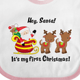 thumbnail image 4 of Inktastic Hey, Santa It's my 1st Christmas Boys or Girls Baby Bib, 4 of 4