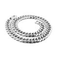 thumbnail image 2 of Minnieouse Cadena de eslabones de plata pulida pesada para hombres y mujeres fácil de combinar con otros accesorios Cadena de eslabones cubanos Ropa, zapatos y accesorios Miscelánea, 2 of 6