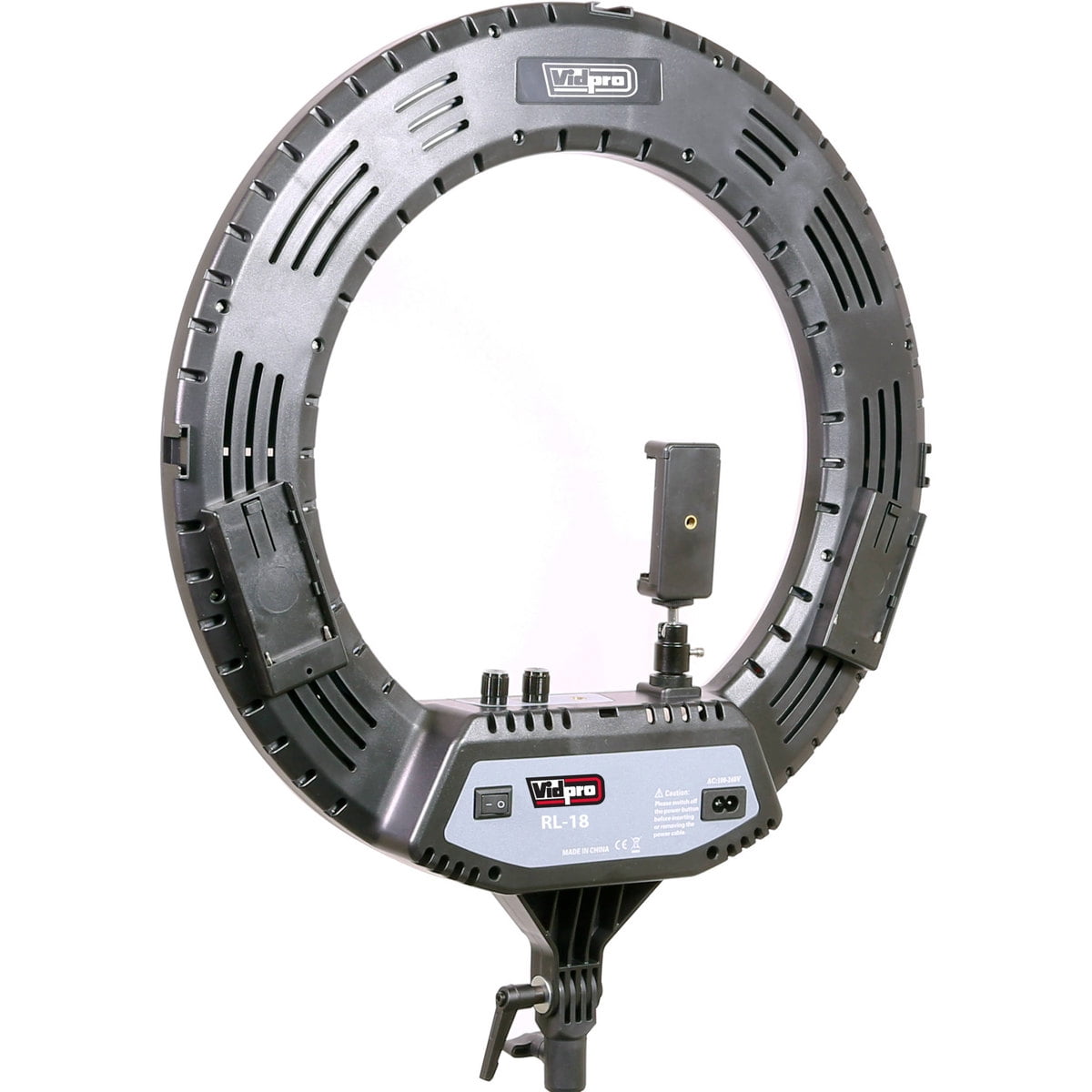 VidPro Vidpro RL-18 LED 18-Inch Ring Light Kit with Stand and Case - 55W Dimmable 3200-5600K Variable Color Control Ring Light Set Compatible with Most Cameras and Smartphones