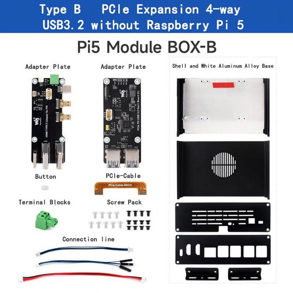 Raspberry Pi 5 Multi-Function Extension All-in-One PCIE Extension Plate HDMI