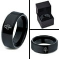 thumbnail image 4 of Jewelry Set of 2 Black Tungsten Ring Gamer Fathers Day Gift Police Officer Gifts King Boho, 4 of 7
