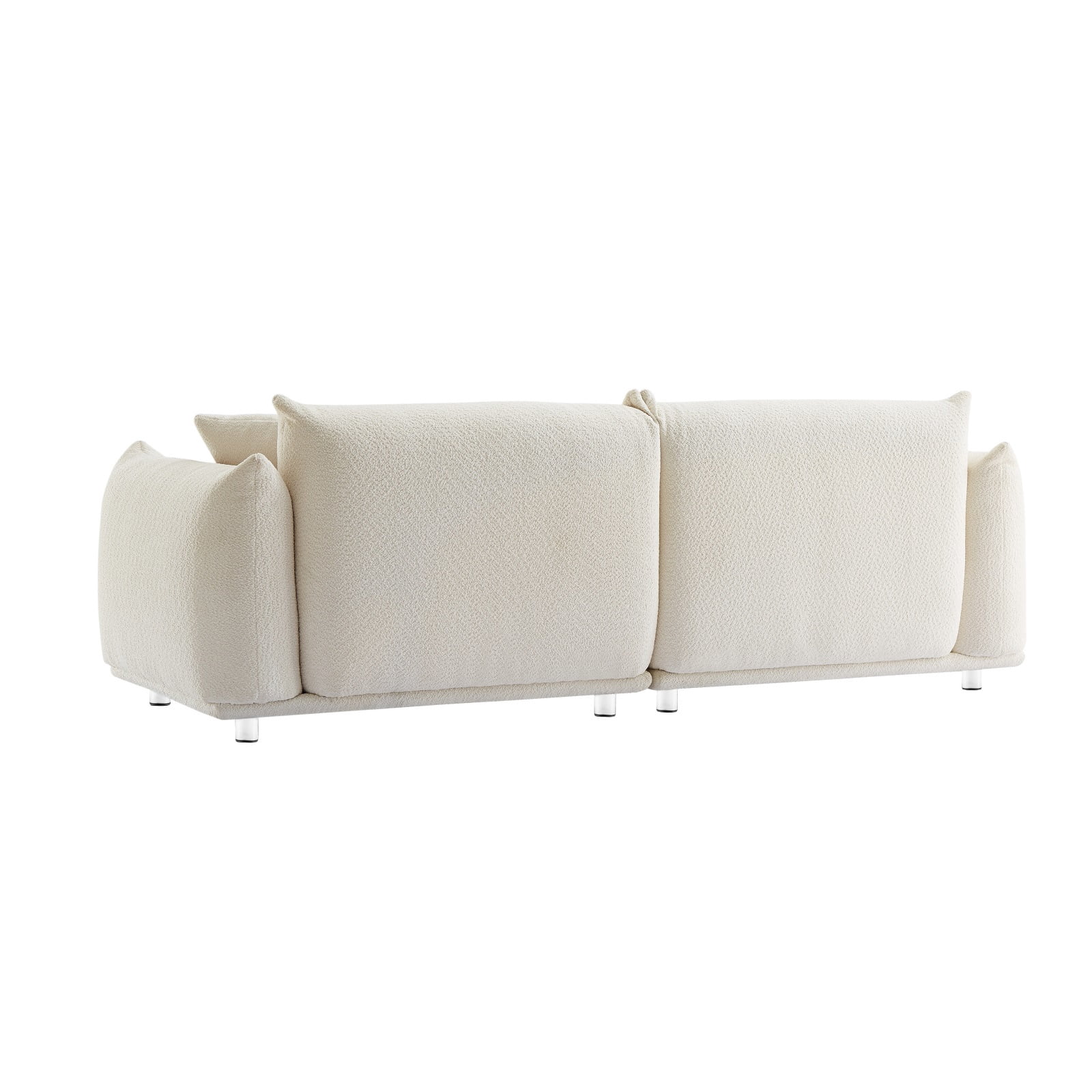 Hommoo 85.8" Sofa Oversized Loveseat Couch Sofa, Modern Sherpa Sofa for Apartment, Home&Office, White